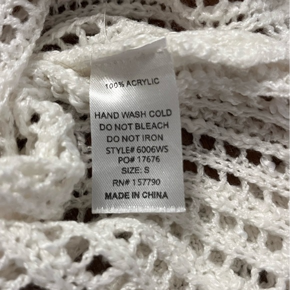 Pinch Off-White Open Knit Boxy Crop Sweater size S - Picture 5 of 5